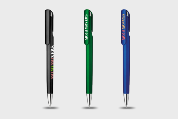 Metallic pen met zilveren punt