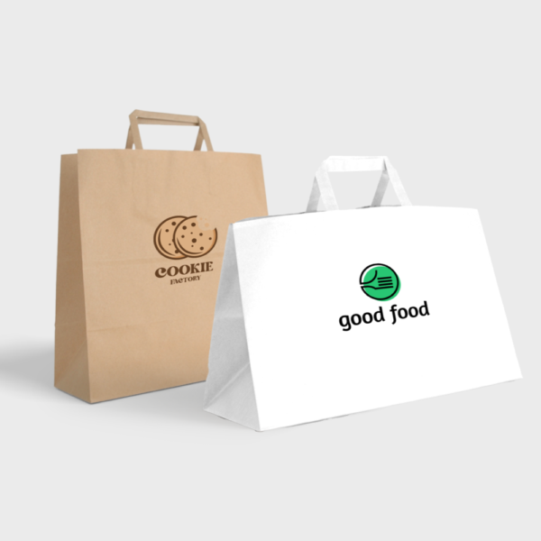Papieren draagtassen takeaway