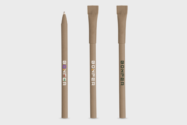 Bruine pen van gerecycled papier